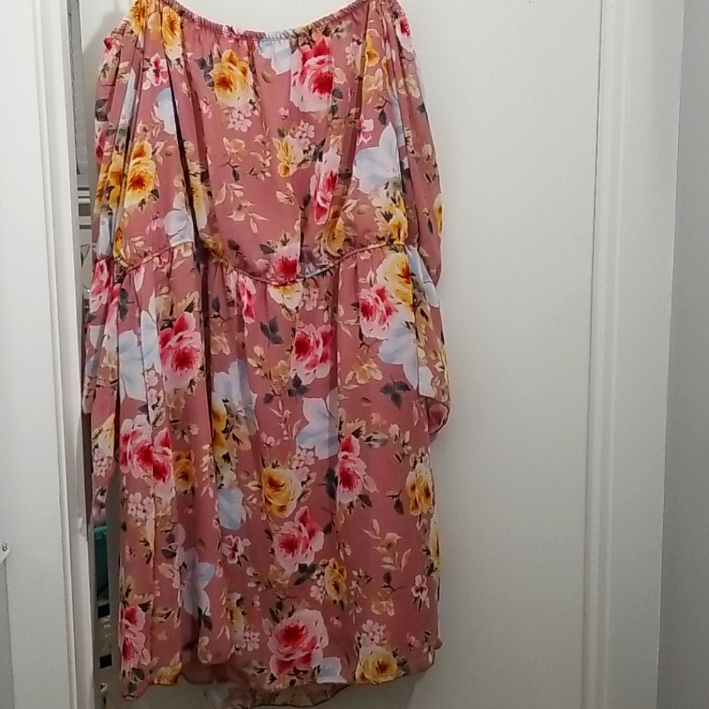 Off Shoulder Floral Dress